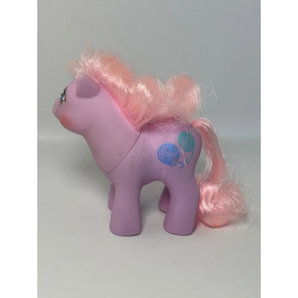 Vintage My Little Pony G1 Baby Fleecy Lavender Pink Yarn Balls‎ Hasbro 1984